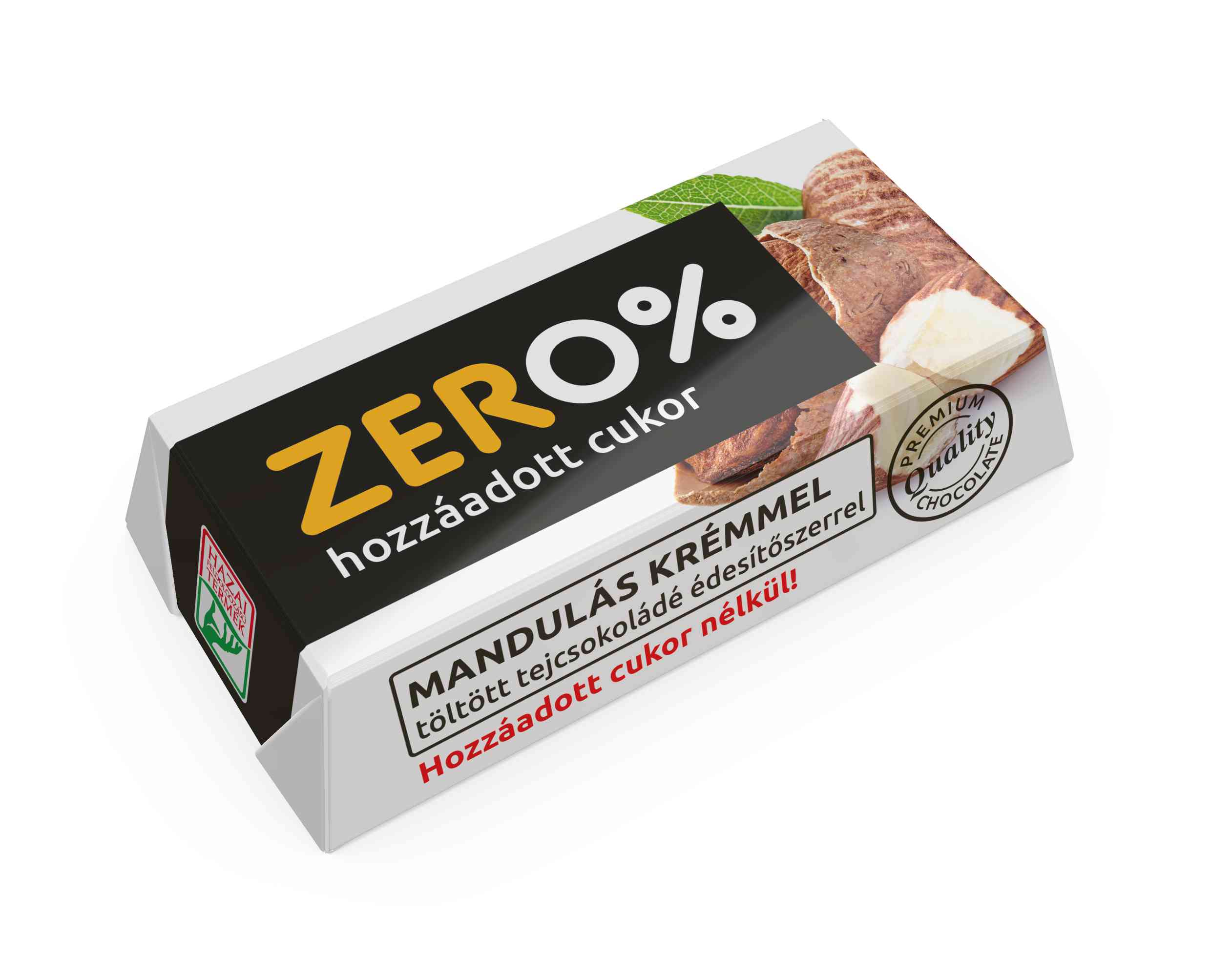 Szerencsi ZERO mandula ízű krémmel töltött tejcsokoládé édesítőszerrel 21g